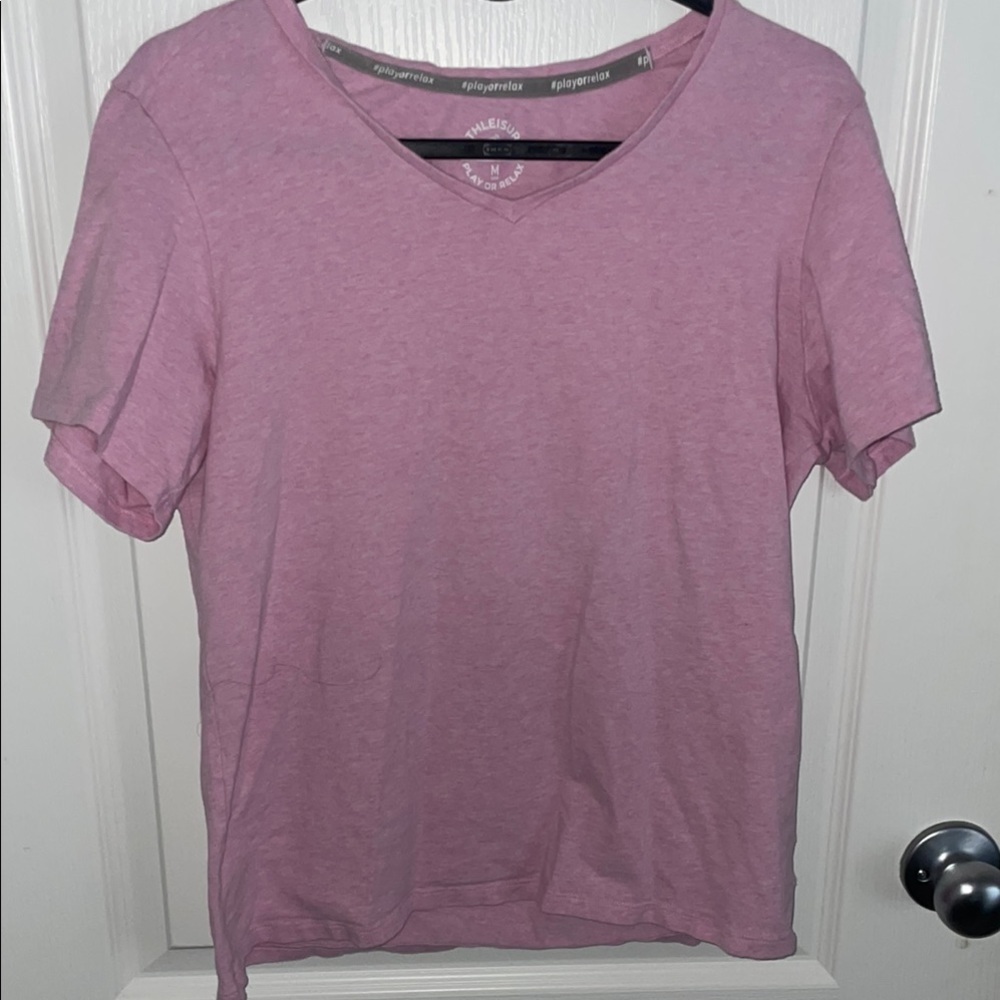 Women's Pink V-Neck Top